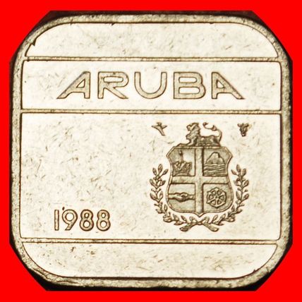 Ⰶ NETHERLANDS (1986-2023): ARUBA★ 50 CENTS 1988 MINT LUSTRE★LOW START★NO RESERVE