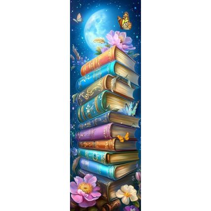 Vintage Floral Stack of Books Bookmarks Book Markers Gift For Reader (X4)