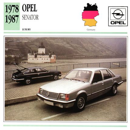 Collectors Club card. Classic Cars. Opel Senator