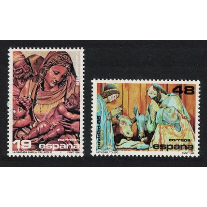 Spain Christmas Wood Carvings 2v 1986 MNH SG#2889-2890