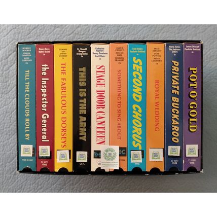10-PACK MUSICAL CLASSICS VHS STAGE DOOR CANTEEN THIS IS THE ARMY FABULOUS DORSEY