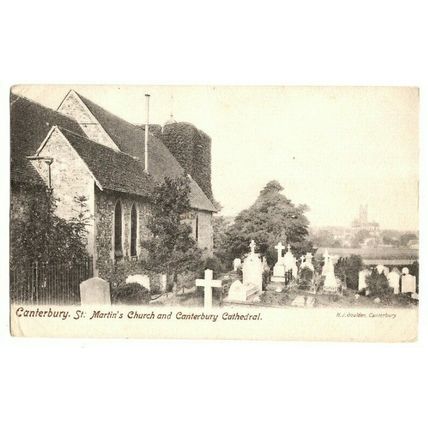 Postcard St Martin's Church & Canterbury Cathedral & CANTERBURY 84 Duplex 1905