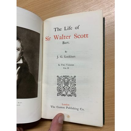 c1920 THE LIFE OF SIR WALTER SCOTT JG LOCKHART VOLUMES 1 & 2 ANTIQUE BOOKS (P5)