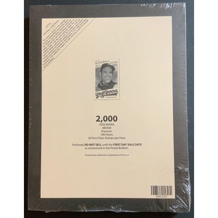 Yogi Berra Baseball Full Sealed Pad of 100 Sheets Scott 5608 - Stuart Katz