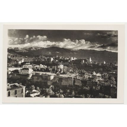 Spain Granada Vista de la Alhambra y las Murallas RPPC Mid 20th C. 30
