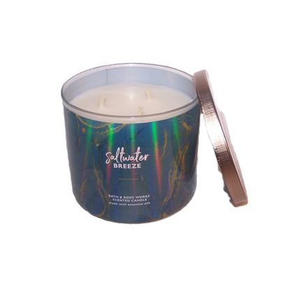 Bath & Body Works Saltwater Breeze 3 Wick Scented Candle 14.5 oz