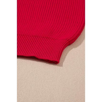 Racing Red Sparkle All The Way Tinsel Crew Neck Plus Size Sweater