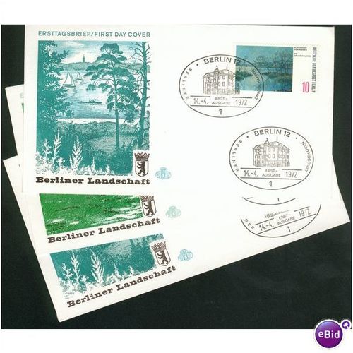 Germany FDC 1972 - SG B418-B420 - Berliner Landschaft - set 2