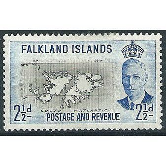 Falkland Islands 1952 SG175 2 1/2d Black & Light Ultramarine Mounted Mint ... .