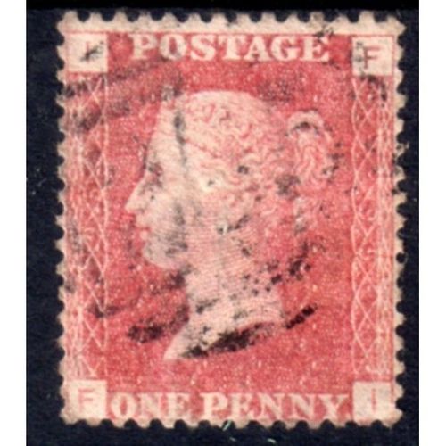 1858 sg43 1d red plate 95 FINE USED (F I) PR1