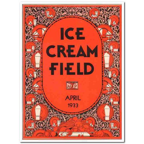 ice cream field 1933 april art deco magazine cover vintage print