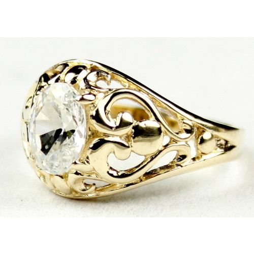 Cubic Zirconia, 10KY Gold Ring, R111