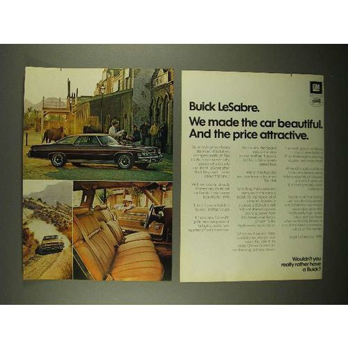 1974 Buick LeSabre Car Ad - Price Attractive