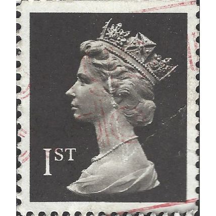 GB, Queen Elizabeth Machin, dark brown 1989, 1st class, #4