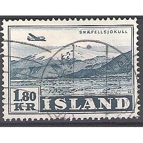 Island 1952 Michel 278 O Cote (2013) 15.00 Euro Avion et Snaefellsjökull