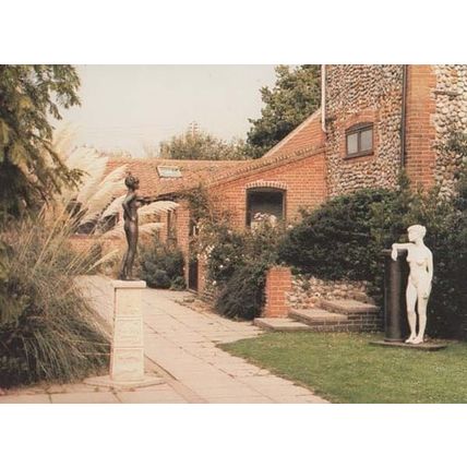 Norwich Garden Risque Statues Norfolk Rare Crafts Shop Postcard