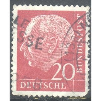 Germany 1954 - 20pf carmine - President Heuss - used 6