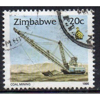 Zimbabwe 1995 Economy and Historical Places - Coal Mining 20c Used