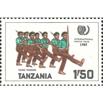 TANZANIA, Young Pioneers, white 1986, 1/50