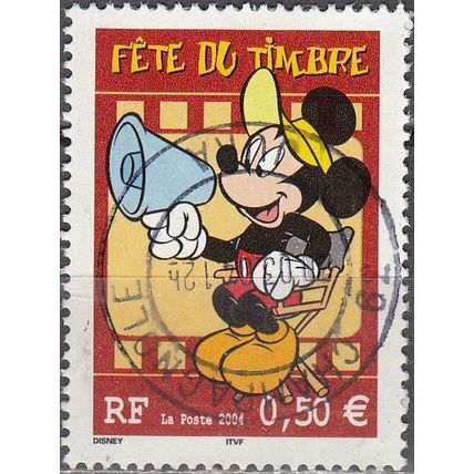 France 2004 Michel 3786C O Cote (2008) 1.00 € Fête du timbre Mickey Mouse