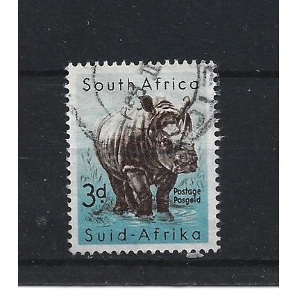 SouthAfrica.SG155 3d White Rhinoceros.Fine Used.Aug25b
