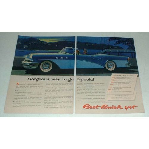 1956 Buick Special Convertible Car Ad - Georgeous!