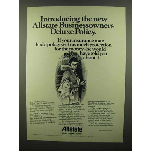 1974 Allstate Insurance Ad - Businessowners Policy