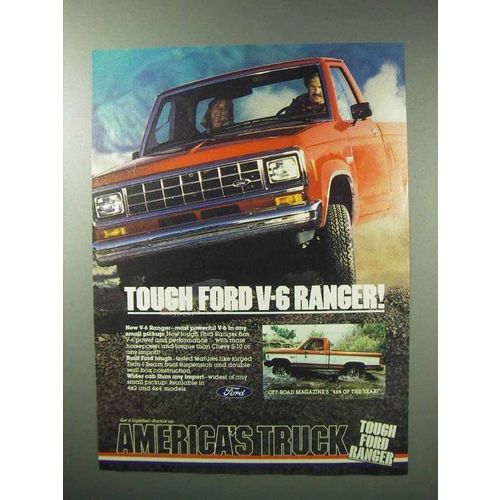 1983 Ford V-6 Ranger Pickup Truck Ad - Tough