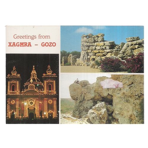Multiview, XAGHRA, GOZO, MALTA unused postcard =