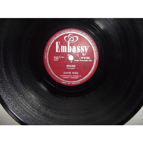 David Ross, Diana b/w Last Train To,San Fernando. 10" - 78rpm