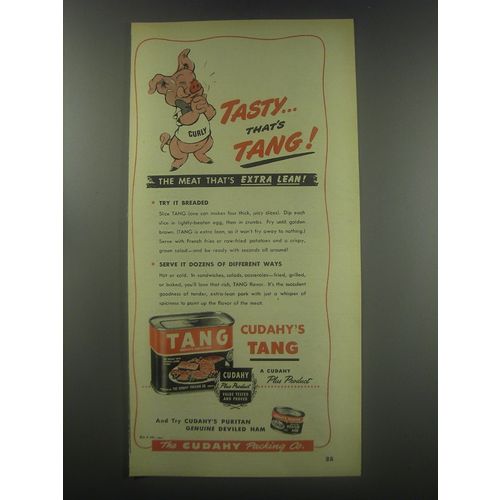 1947 Cudahy Tang Meat Ad - Tasty.. That's Tang!