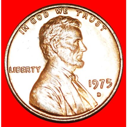 MEMORIAL (1959-1982): USA ★ 1 CENT 1975D LINCOLN 1809-1865★LOW START★NO RESERVE!