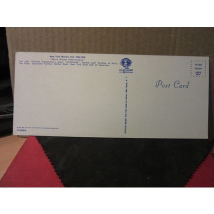 WORLD FAIR, 1964-1965, NEW YORK, USA unused postcard 21 x 9 cms