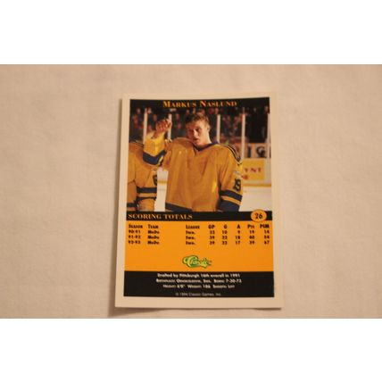 Markus Naslund 1994 Classic Pro Prospects NO. 26