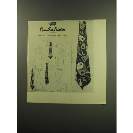 1949 Countess Mara Ties Advertisement - smoking pipes