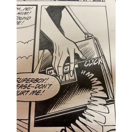 Superboy #7 p15 (1990) Mooney /Templeton Half-Splash Superboy Lasers Babe Signed