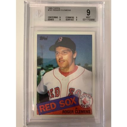 1985 Topps #181 Roger Clemens RC BGS Graded 9