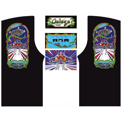 AtGames Legends Ultimate ALU Retro Galaga cade Cabinet vinyl side Art, graphics