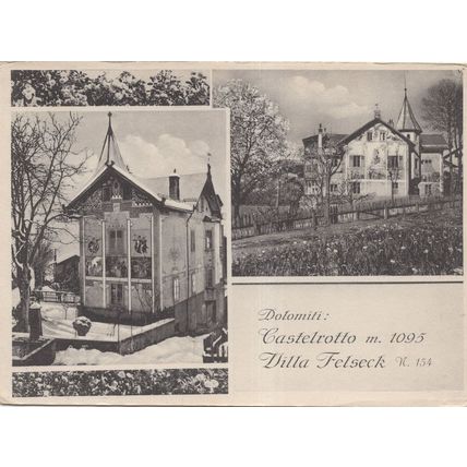 Dolomiti Castelrotto Villa Felseck Italy Old Postcard
