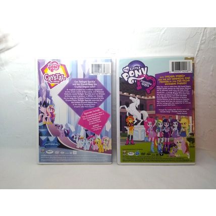 (2) My Little Pony DVD's Equestria Girls, Friendship is Magic/Adventures Crystal