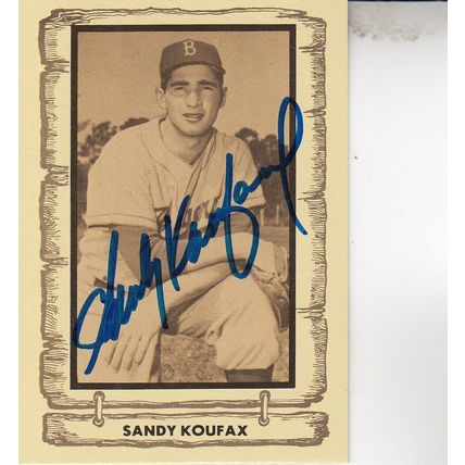 SANDY KOUFAX 1980 AUTOGRAPHED LOS ANGELES DODGERS HOF WORLD CHAMPION MVP PITCHER