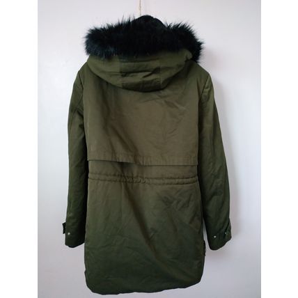 Zara Trafaluc outerwear Khaki zip up Parka coat size large