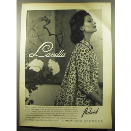 1959 Lanella fabric Advertisement - Flobert Peignoir