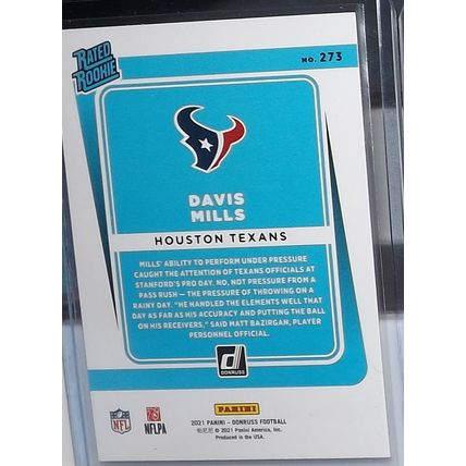 2021 Panini Donruss DAVIS MILLS (Texans) Rated Rookie Card #273