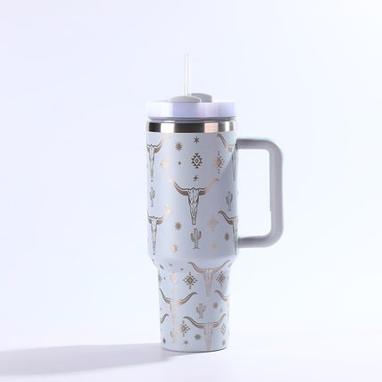 Yellowstone Pattern Stainless Steel With Straw Cup