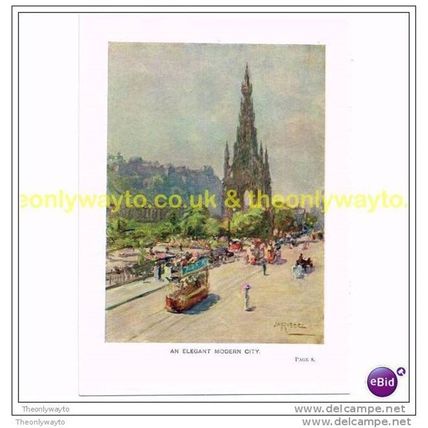 AN ELEGANT MODERN CITY, EDINBURGH, SCOTLAND, c1929, Book Illustration
