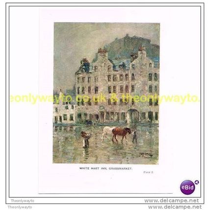WHITE HART INN, GRASSMARKET, EDINBURGH, SCOTLAND, c1929, Book Illustration