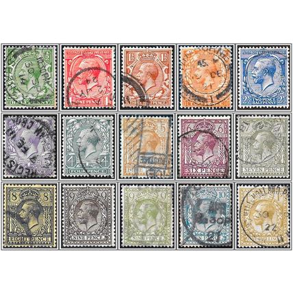 KGV SG351-96 ½d to 1/- WMK Royal Cypher full set of 15 (inc 9d Olive) Used hrd2a