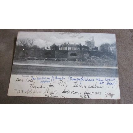 1903 fr Postcard - Walmer Castle, Dover - Kent