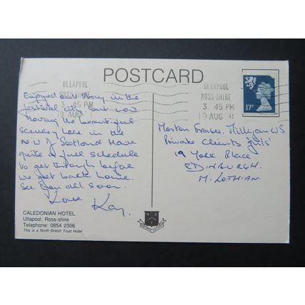 Caledonian Hotel, Ullapool, Ross-shire Postcard